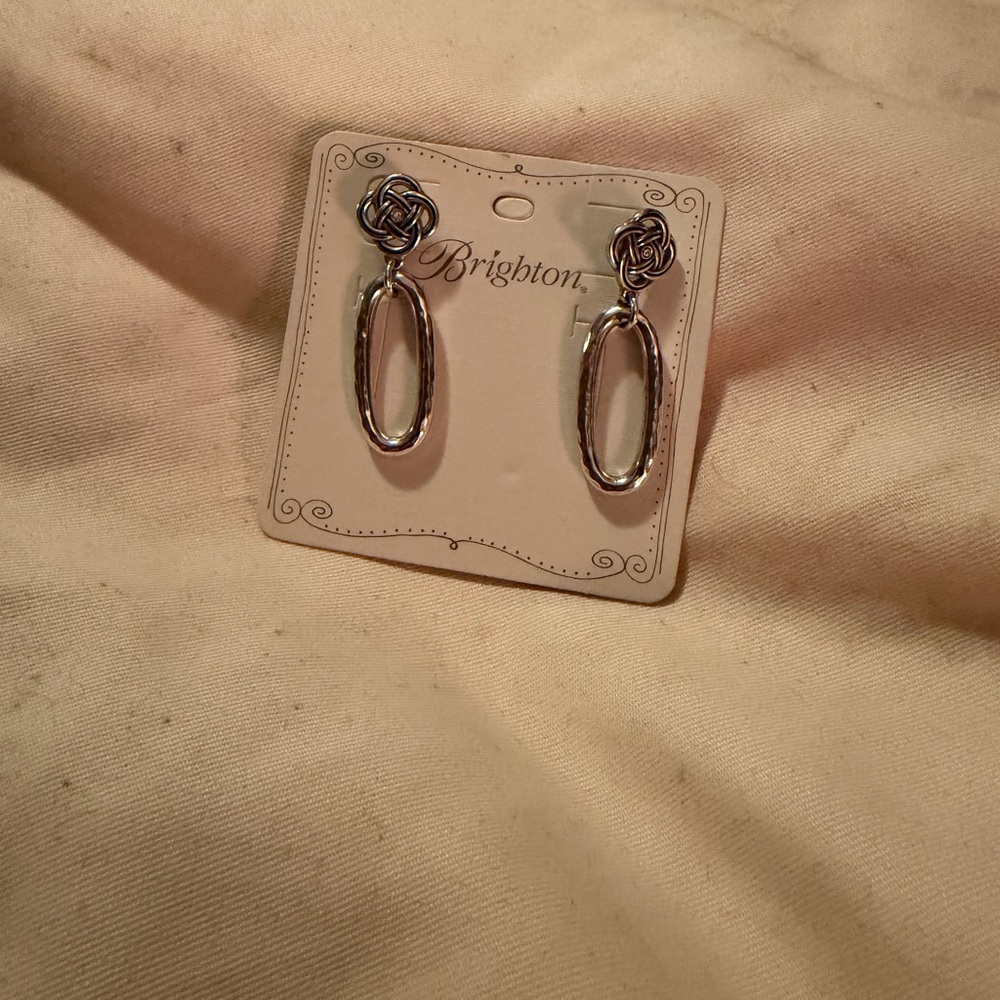 “Brighton” Knot Silver Earrings
